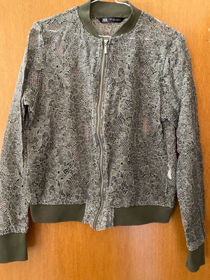 Zara lace jacket khaki like new