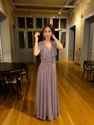 For Costume formal dress used, size 40, purple