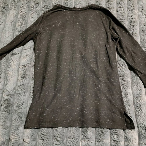 Black 3/4 Sleeve Blouse with Strass Stradivarius like new
