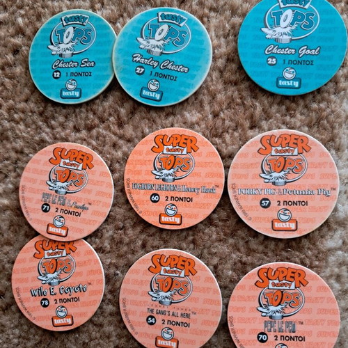 Tasty Tops and Super Tasty Tops used, pack of 9 pieces