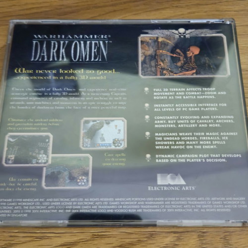 Warhammer: Dark Omen PC game, 1998, complete in box
