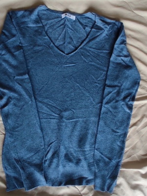 Knitted pullover used, blue, size M