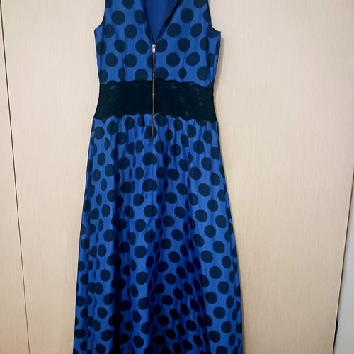 BSB dress blue with navy polka dots like new, size Small (XS)