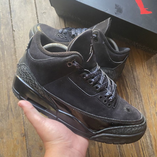 Jordan 3 Black Cat sneakers, size 42, original box