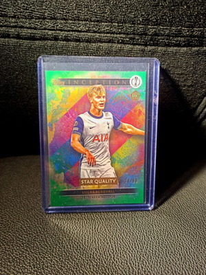 Topps Inception Lucas Bergvall Tottenham Hotspur Green RC card 2024-25 like new