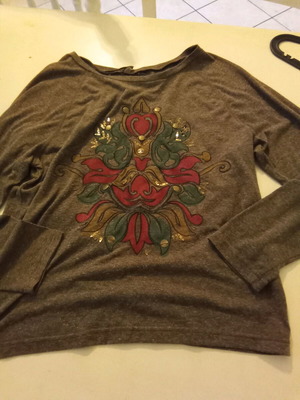 Attrattivo blouse brown like new, size S loose fit