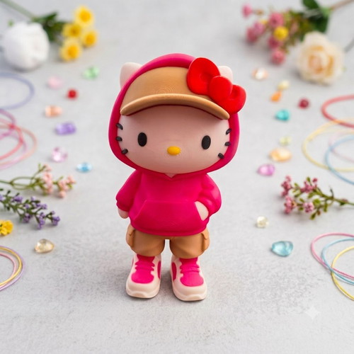 Hello Kitty 20cm Urban Streetwear Fan Art Figure made to order