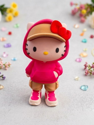 Hello Kitty 20cm Urban Streetwear Fan Art Figure made to order