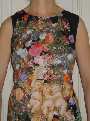Dolce & Gabbana women's sleeveless top with cherubs and floral print