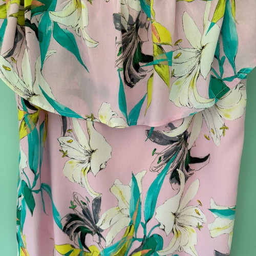 Sisley printed midi dress with floral pattern