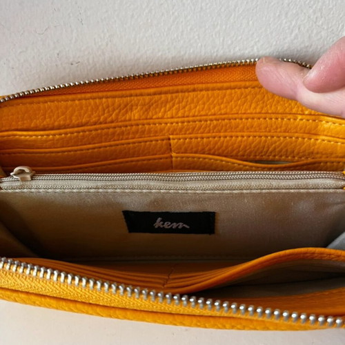 Kem wallet like new, mustard color