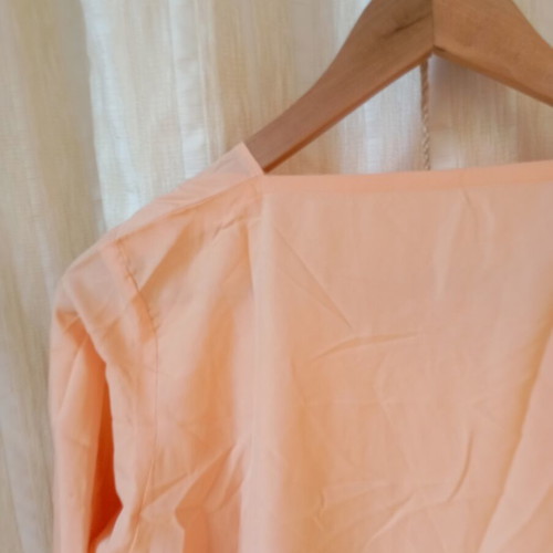 Peach tunic, vintage lightweight fabric, size M