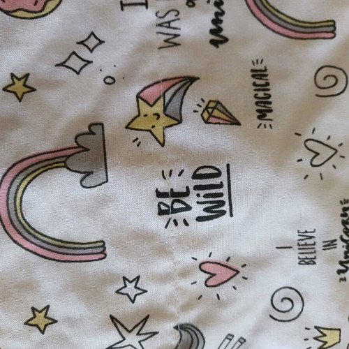Handmade double-sided baby crib blanket with 100% cotton and mink velvet, new