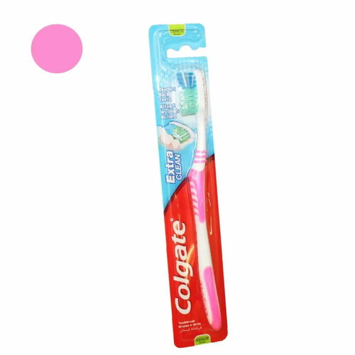 Colgate Extra Clean toothbrush medium new pink