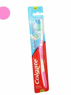 Οδοντόβουρτσα Colgate Extra Clean Ροζ Μέτρια Νέα