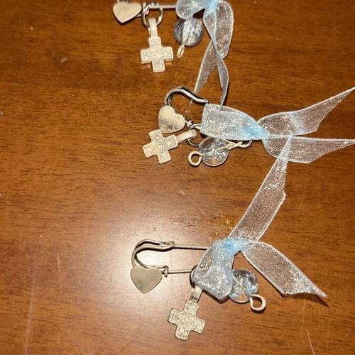 Set of 30 baptism martirika in blue shades, new