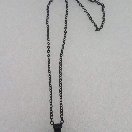 Handmade ballerina figure pendant necklace in steel and glass