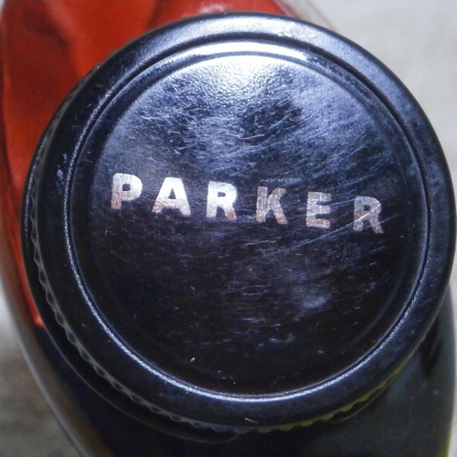 Parker Quink Red Ink 60ml vintage used with box