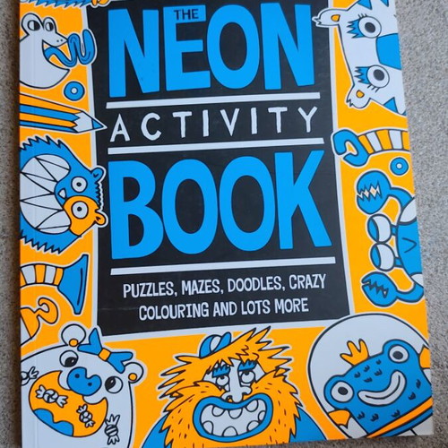 The Neon Activity Book used, puzzles and colouring