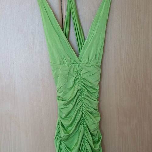 Fitted women's evening dress like new, green