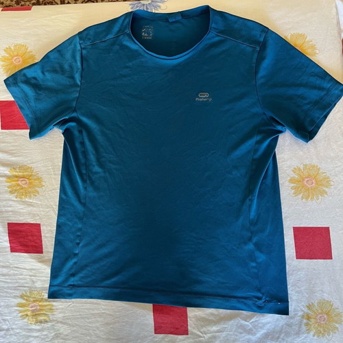 Kalenji T-shirt used, blue technical sportswear for running