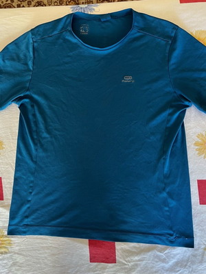 Kalenji T-shirt used, blue technical sportswear for running
