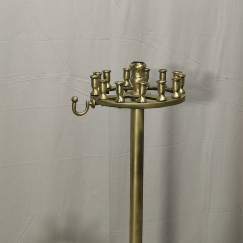 Brass manual with hanger for incense used, 14 candles, 1960