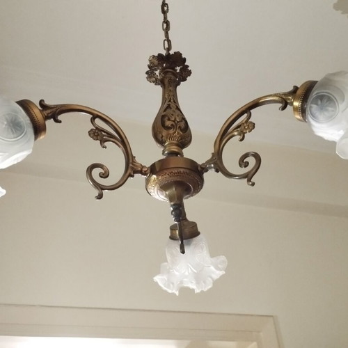 Vintage Brass Chandelier 3-light | Genuine Brass | Custom Order