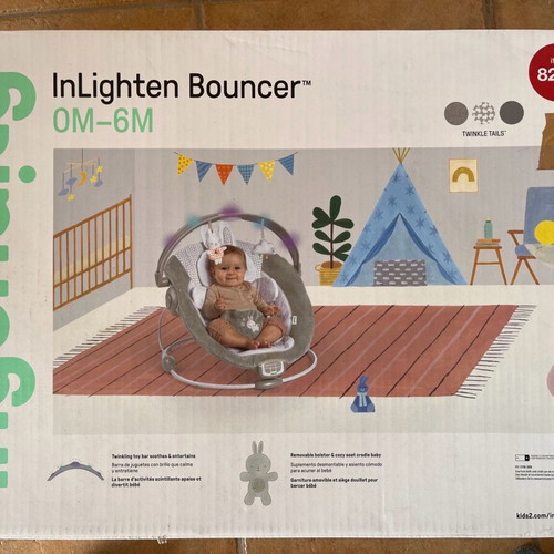 Relax Ingenuity baby bouncer used with music, vibration and light