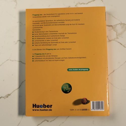 Pingpong Neu 2 German Language Book new