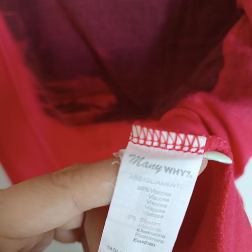 Short-sleeve fuchsia blouse like new, size L