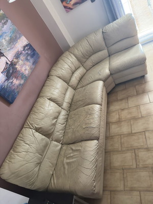 Leather sofa used 2.40x1.40 with corner and armchair function