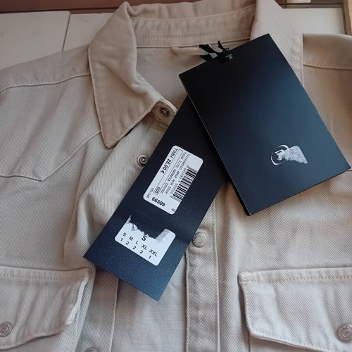 Men's beige shirt jacket, size S
