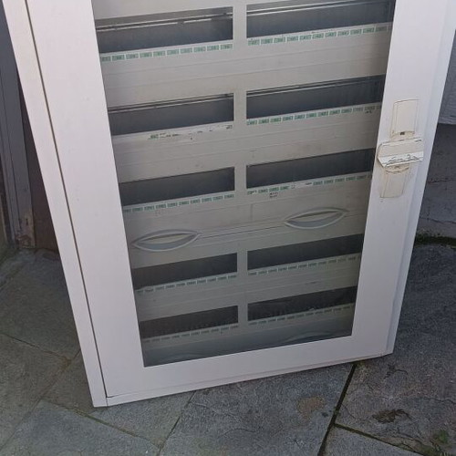 Electrical panel 6 rows used, metal ABB