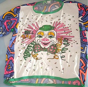 Vintage Αποκριάτικη Μπλούζα με Clown - Medium - Unisex