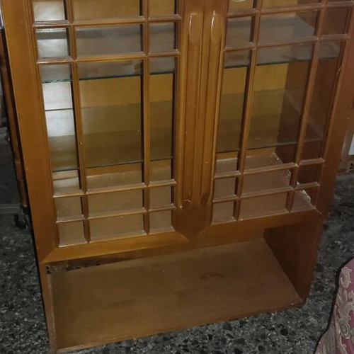 Sideboard with glass shelves used, dimensions 97x35x110