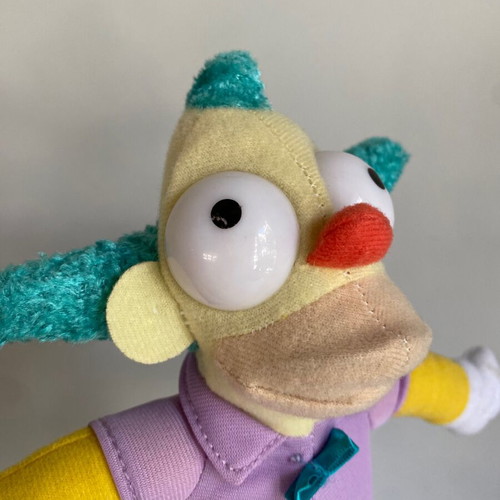 Krusty the Clown plush toy used, The Simpsons 2013, 22 cm