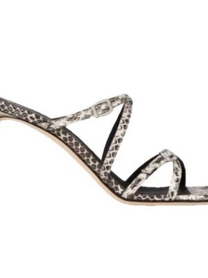 Giuseppe Zanotti snakeskin heel sandals used, metallic 85 heel, size 38.5