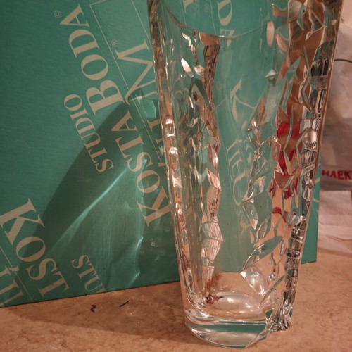 Costa Boda Crystal Vase like new, heavy crystal