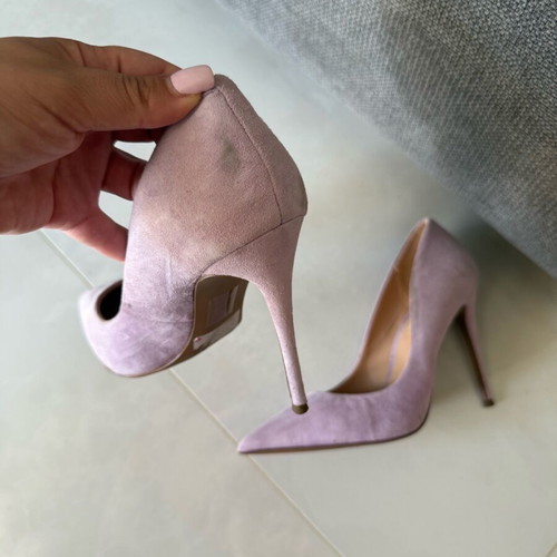 Steve Madden suede lilac pumps like new