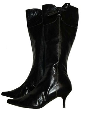 Coccinelle leather boots size 37 like new, black