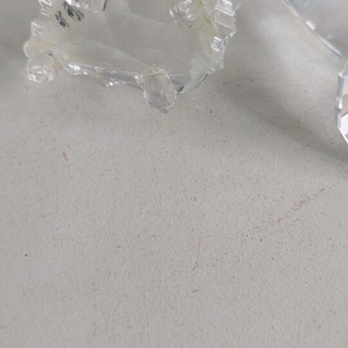 Crystal decorative used figurines with love birds and piano