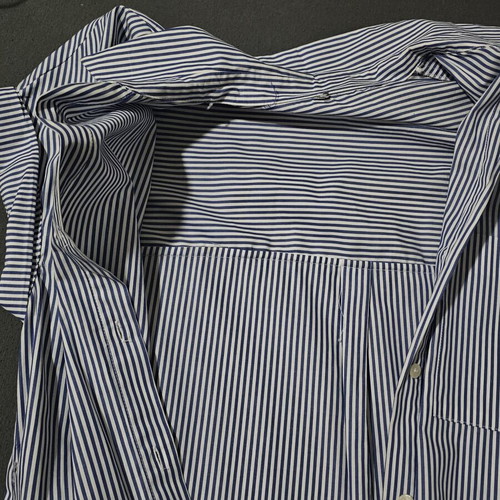 Women's short-sleeve striped shirt, loose fit