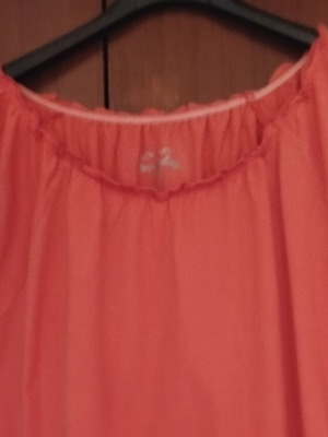 Μπλούζα κοντομάνικη πορτοκαλί καινούργια, μακό, μέγεθος L