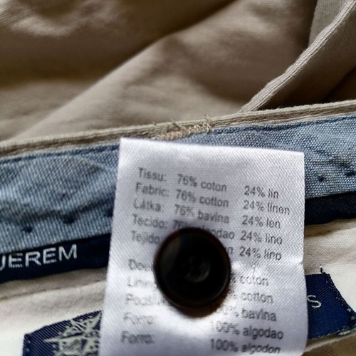 Compass Active men's pants XL cotton/linen like new light beige