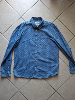 Tom Tailor men's denim shirt organic cotton blue XL