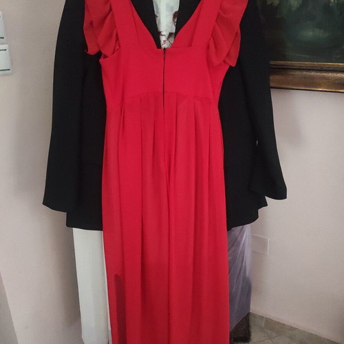 Red long women's dress like new, size S-M