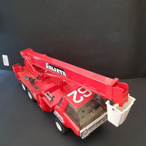 Goliath collectible fire truck toy used, French with folding ladder
