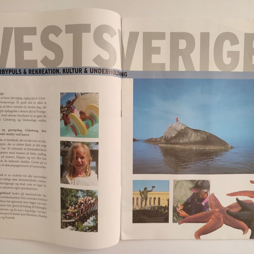 Vintage travel guide to Western Sweden used, Danish language, 2001
