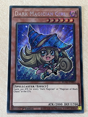 Yu-Gi-Oh Dark Magician Girl Secret Rare card near mint